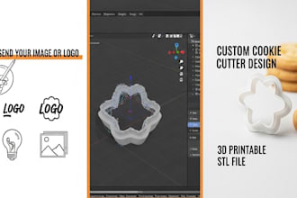 design custom cookie cutter stl and convert your image to cookie cutter 3dmodel