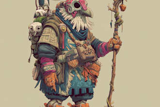 design creepy dark horror characters and monsters