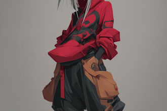 design png tuber character in anime vtuber model style