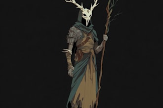 design creepy dark horror characters and monsters