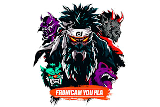 design a custom mascot logo for youtube and twitch channel