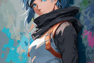 draw custom character sheet or sheet anime character