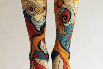 design creative collection and tech pack of socks for you