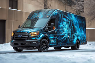 creative custom car wrap, van wrap, truck wrap,
