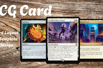 design custom trading card frame and template mtg ccg deck board game design