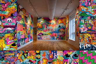 create custom graffiti art designs murals and wall arts