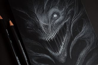draw horror or fantasy monster or creature for you