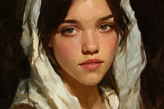 renaissance art oil painting portrait
