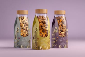 design product pouch packaging with realistic
