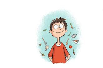 draw simple, cute and funny cartoon