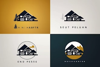 design real estate and property logo with branding kit