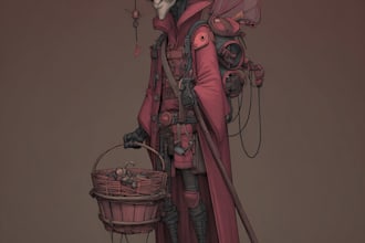 create creepy dark art or horror character design