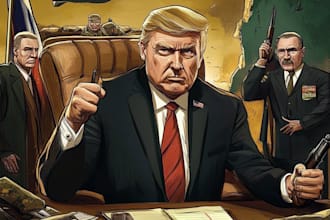 illustrate political satire cartoons