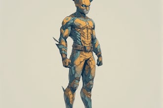 superhero character for comics
