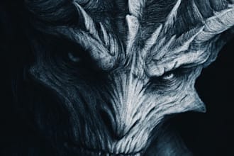 illustrate handmade horror monsters and characters