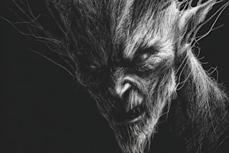 draw dark art and monsters