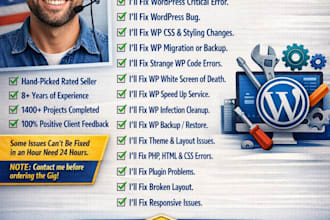 fix wordpress issues fix wordpress error, wordpress bug fix fix critical error
