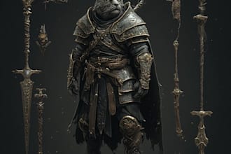 illustrate fantasy rpg characters for games or stories