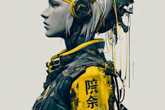 create cyberpunk character art