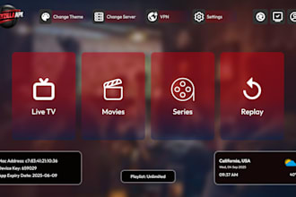 develop livestreaming app, iptv app for androids, firesticks, ios, roku, webos