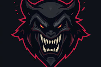 draw creepy, horror, mascot character logo