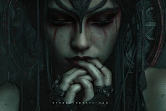 illustrate a dark fantasy character