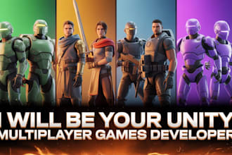 develop full unity3d game prototype, video games development in unity 2d and 3d