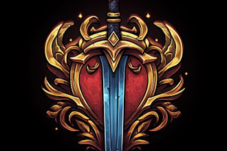design a professional fantasy rpg game logo for dnd