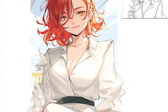 draw anime art and illustration for profile picture