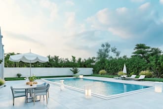 do landscape design, garden design, pool and terrace