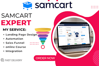 be your samcart expert sales funel landing page clickfunnel ebook sales page