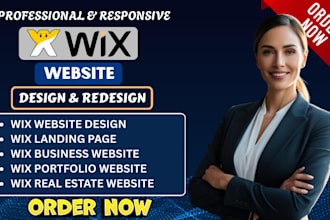 do wix business website, landing page portfolio webite, wix real estate website