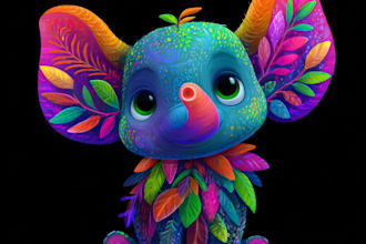 draw cute cartoon animal character