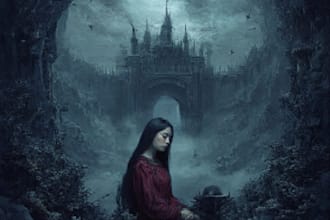 draw dark gothic fantasy character illustration or dark rpg