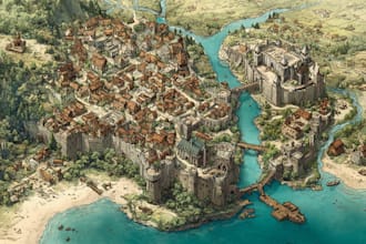 do fantasy map battle map dnd rpg world map illustration