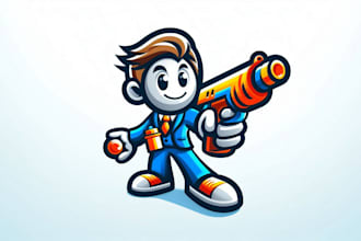 make shooter mascot logo sport, twitch and youtube gaming clan