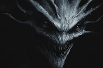 draw horror  monsters with unique style