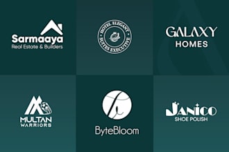 do custom realtor minimalist logo with modern real estate branding
