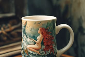 create a custom coffee mug design or coffee cup design