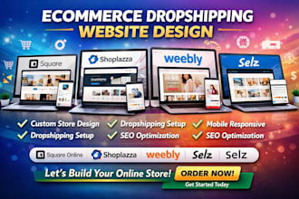 build square online weebly oxygen builder ecommerec dropshipping website design