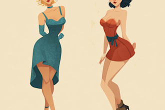 draw a cute and sexy pin up pinup girl