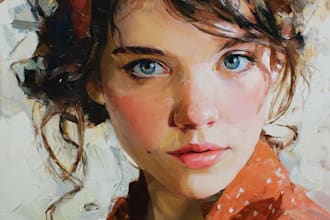 oil painting portrait and illustrations