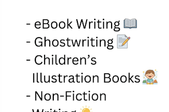 be your ebookwriter ghostwriter and children book writer