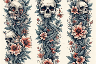create a tattoo design of tattoo sleeve
