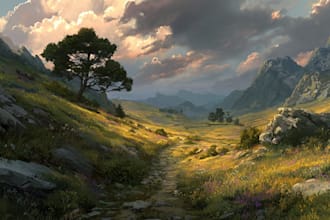 design aaa game environment and character concept art