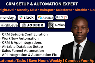hubspot gohighlevel salesforce monday CRM airtable jobber slack integration