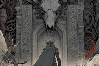 illustrate fantasy horror characters that terrify