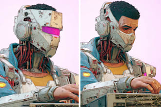 draw mecha cyborg for anything