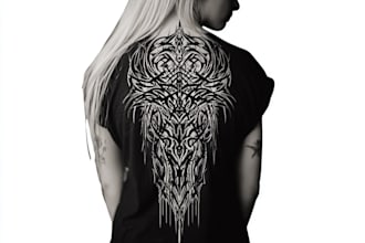 create a tribal gothic graphic for your clothes