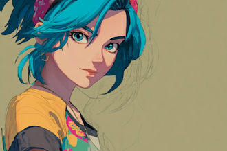 draw anime character illustration